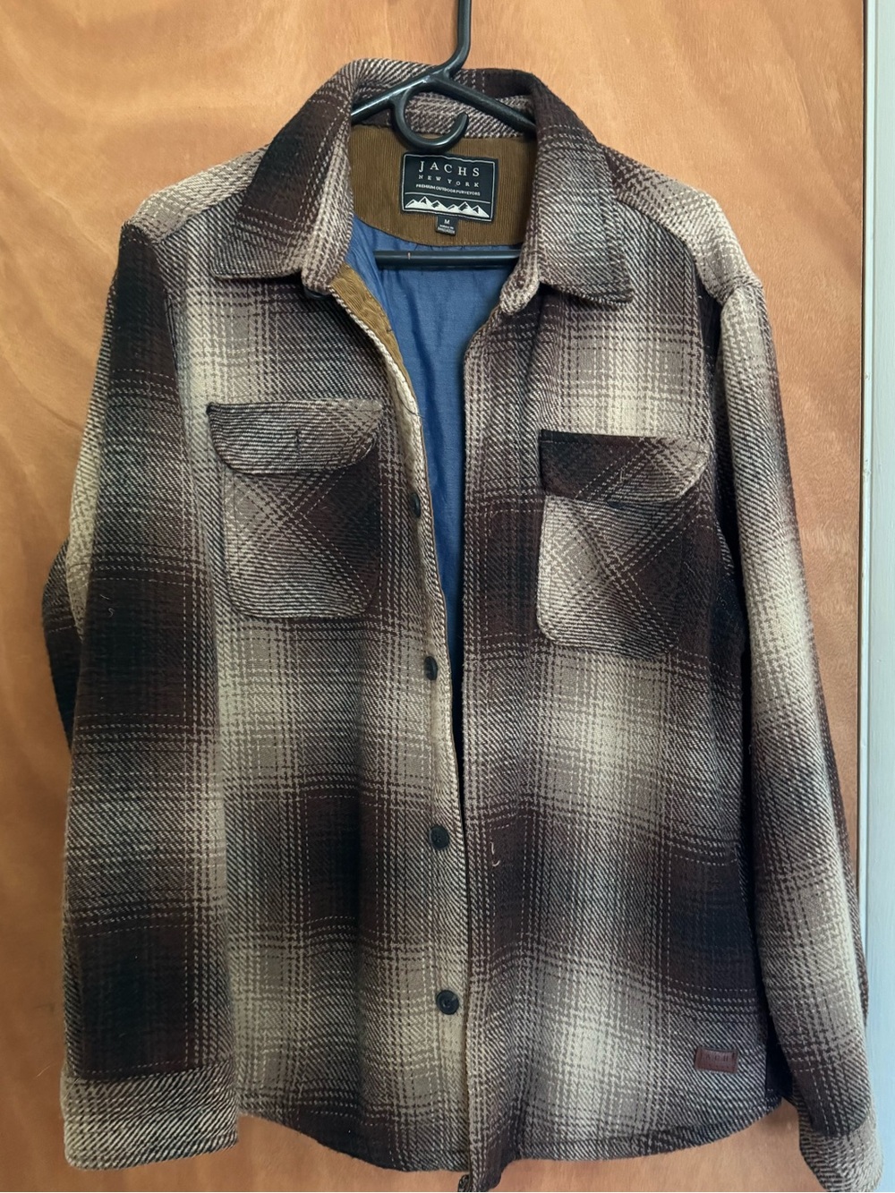 JACHS New York Men’s Plaid Shirt Jacket Shacket | Quilted Lined | Medium